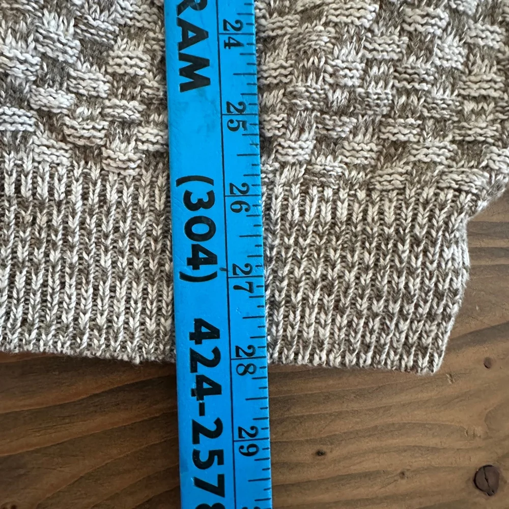 Cape Isle Knitters Cardigan XL Brown White Textured Knit USA Made Grandpacore